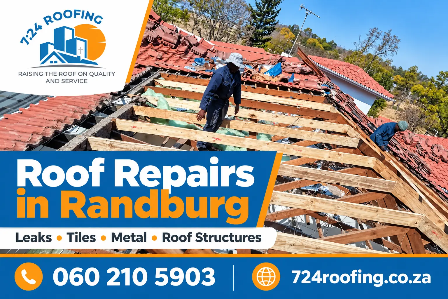 Roof repairs in Randburg by 7:24 Roofing